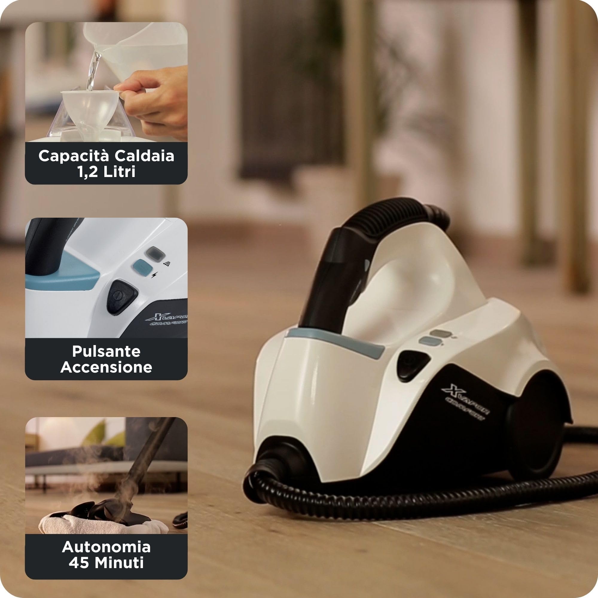 Ariete Xvapor Comfort Steam Cleaner Art4145 - Powerful